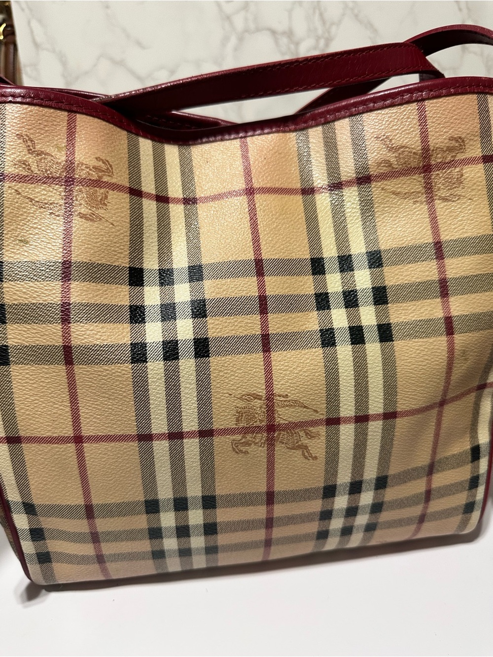 BURBERRY ❤️🌟HAYMARKET CHECK TOTE BAG ⭐️ - Picture 5 of 9